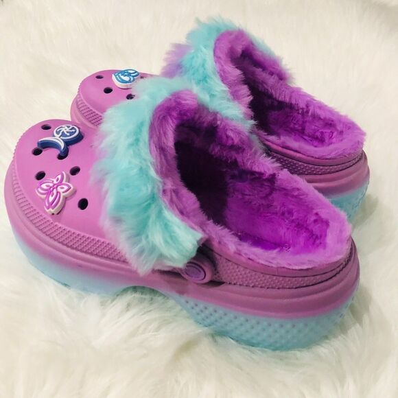 Crocs Aespa X Crocs Stomp‎ Lined Clog Women's Sandals Purple Size 9 NEW - Picture 10 of 11